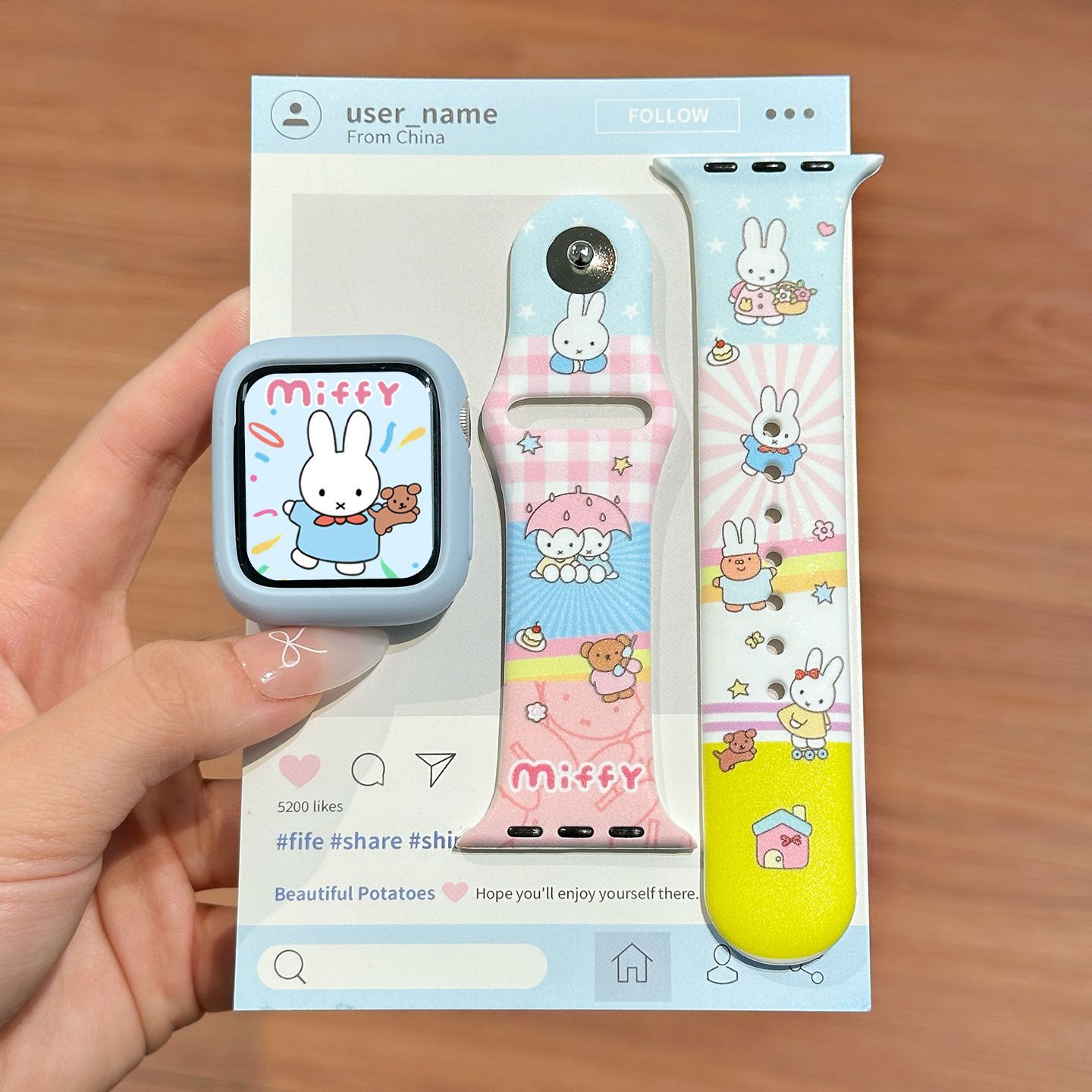 Silicone Band Replacement - Cinturino per orologio in silicone Miffy