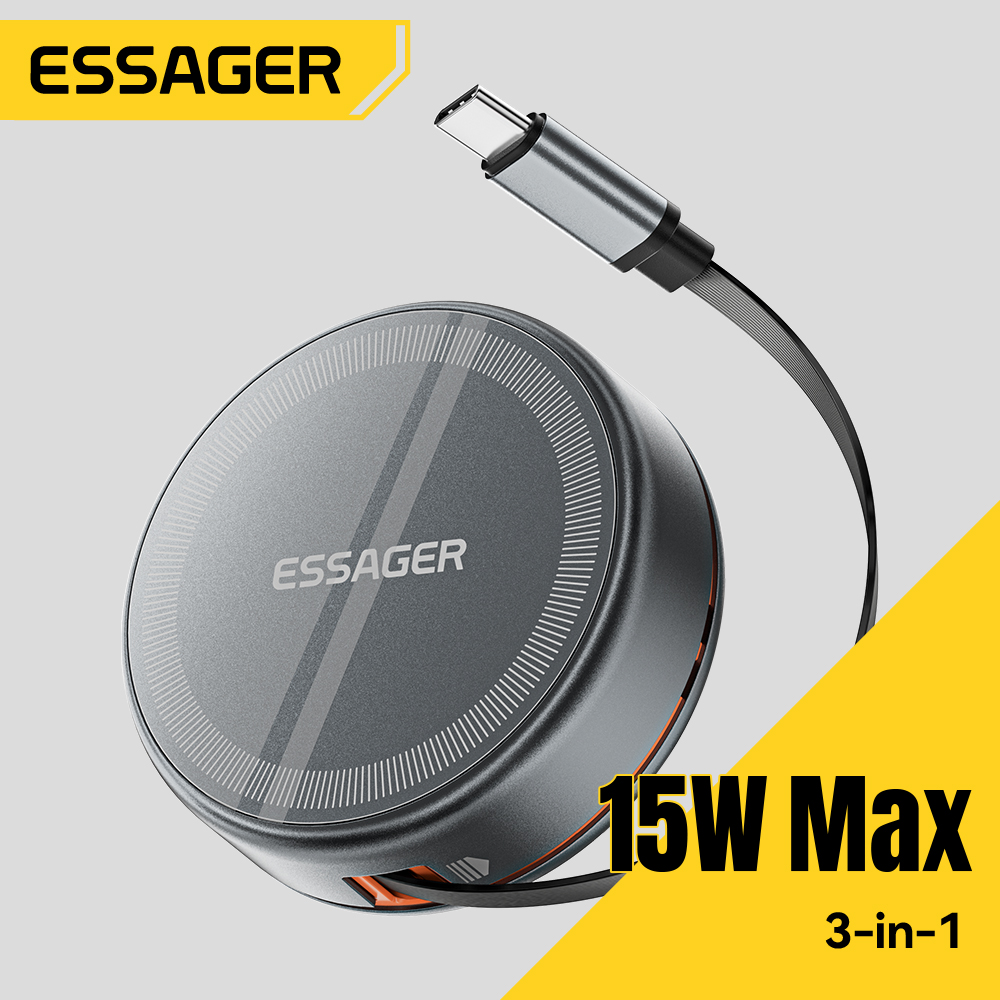 Smartwatch Ac - Essager 15W 3 in 1 caricabatterie