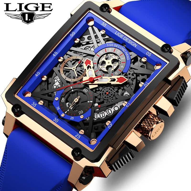 LIGE orologio da polso cronogr - Silicone Band Replacement recensione e prezzo