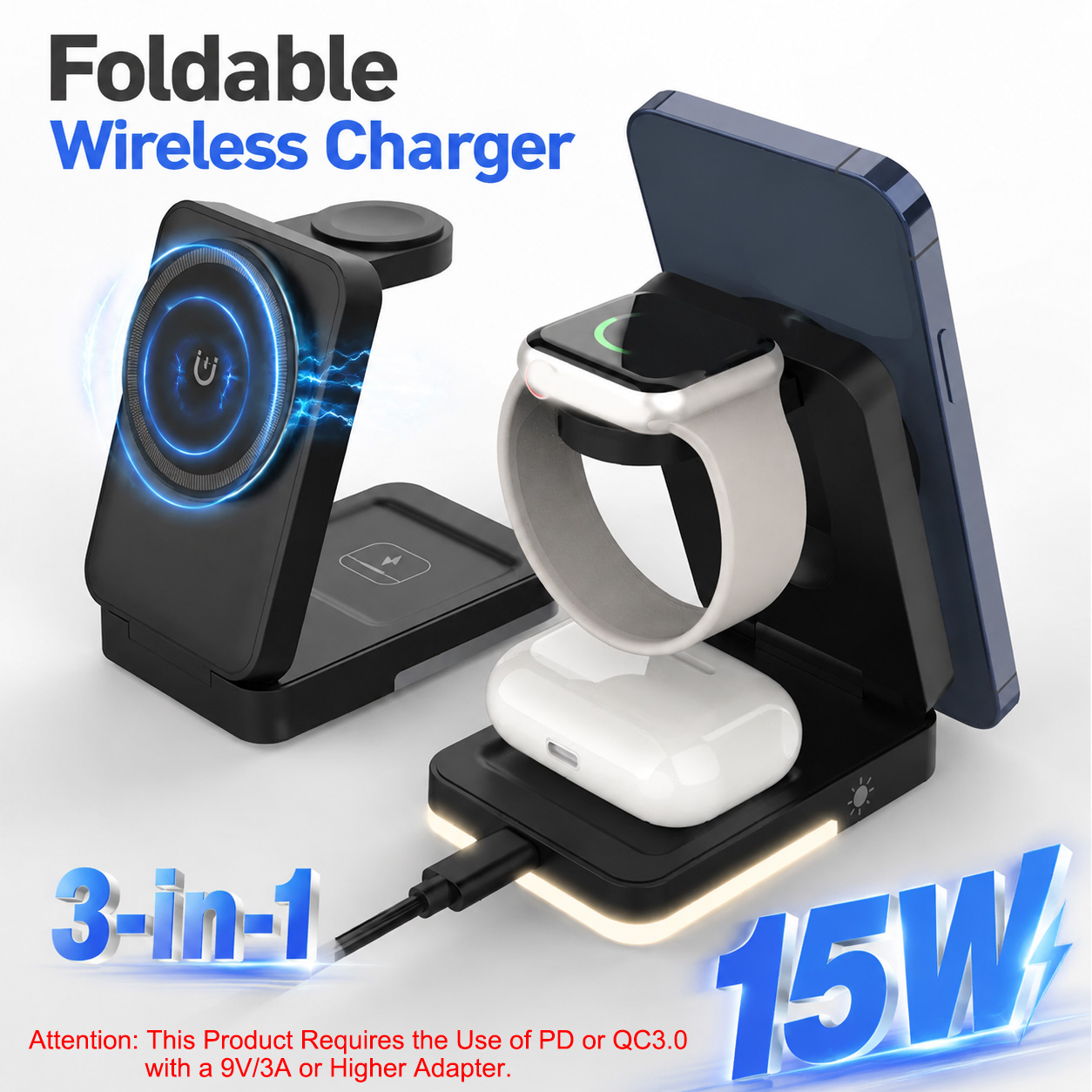 Caricatore Wireless Pieghevole - Smartwatch Ac recensione e prezzo