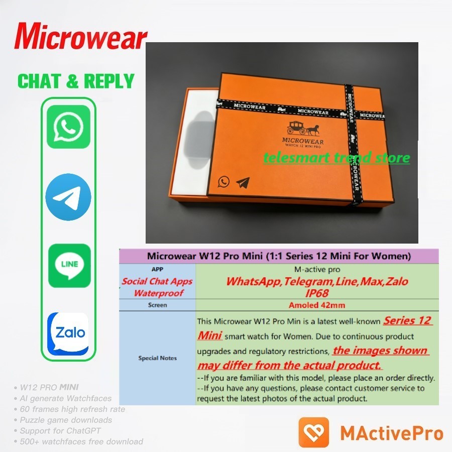 Microwear W12 Mini Pro Smartwa - Smartwatch M Active recensione e prezzo
