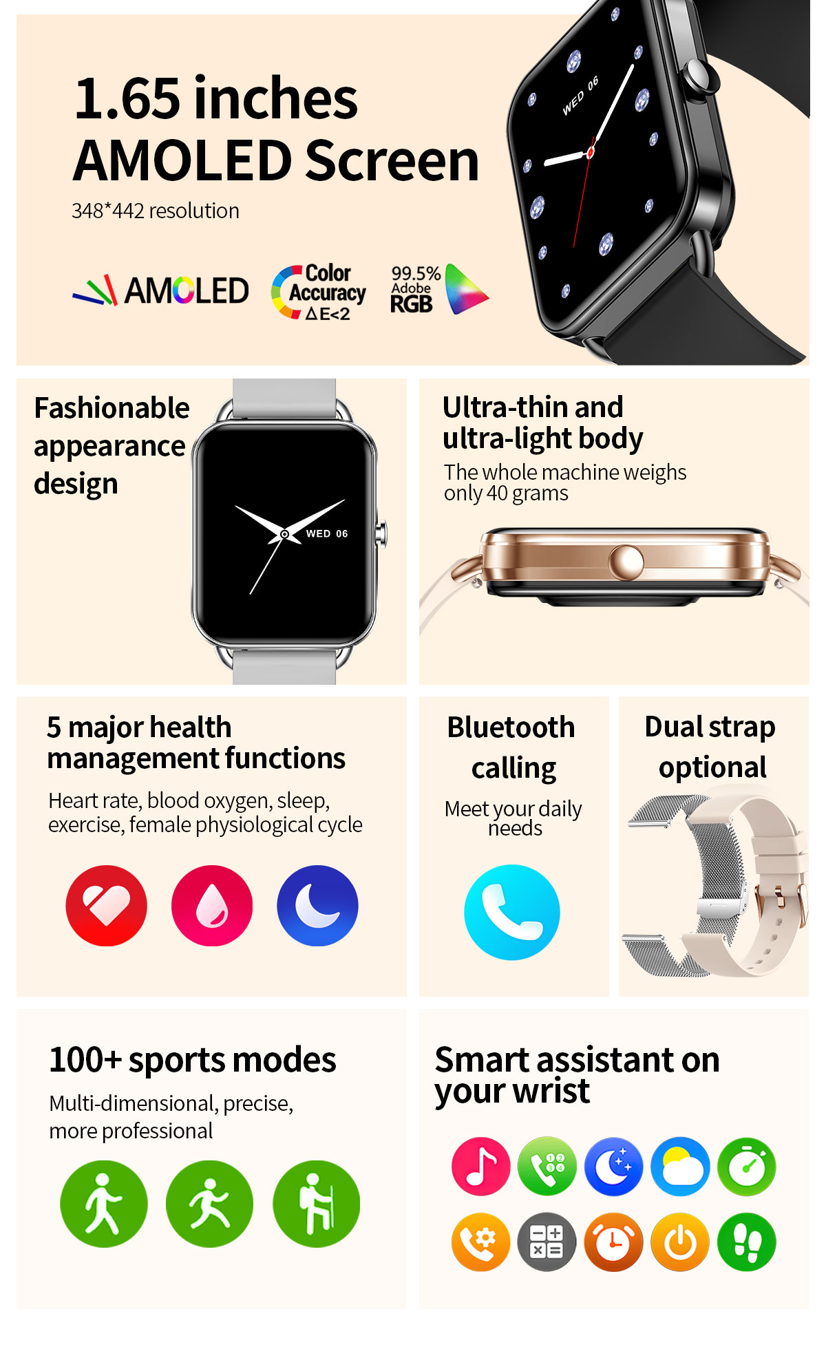 2024 Smart Watch Telefono Andr - Android Smartwatch Accessories recensione e prezzo